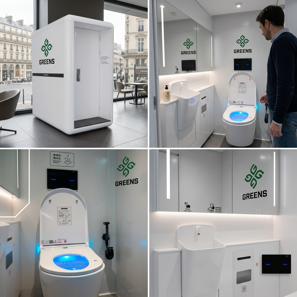 Portable automatic cleaning toilet outdoor can move high-end custom toilet suitable for high-end shopping malls, hotels, scenic spots and other scenes